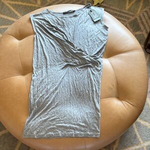 All Saints Heather Gray asymmetric dress